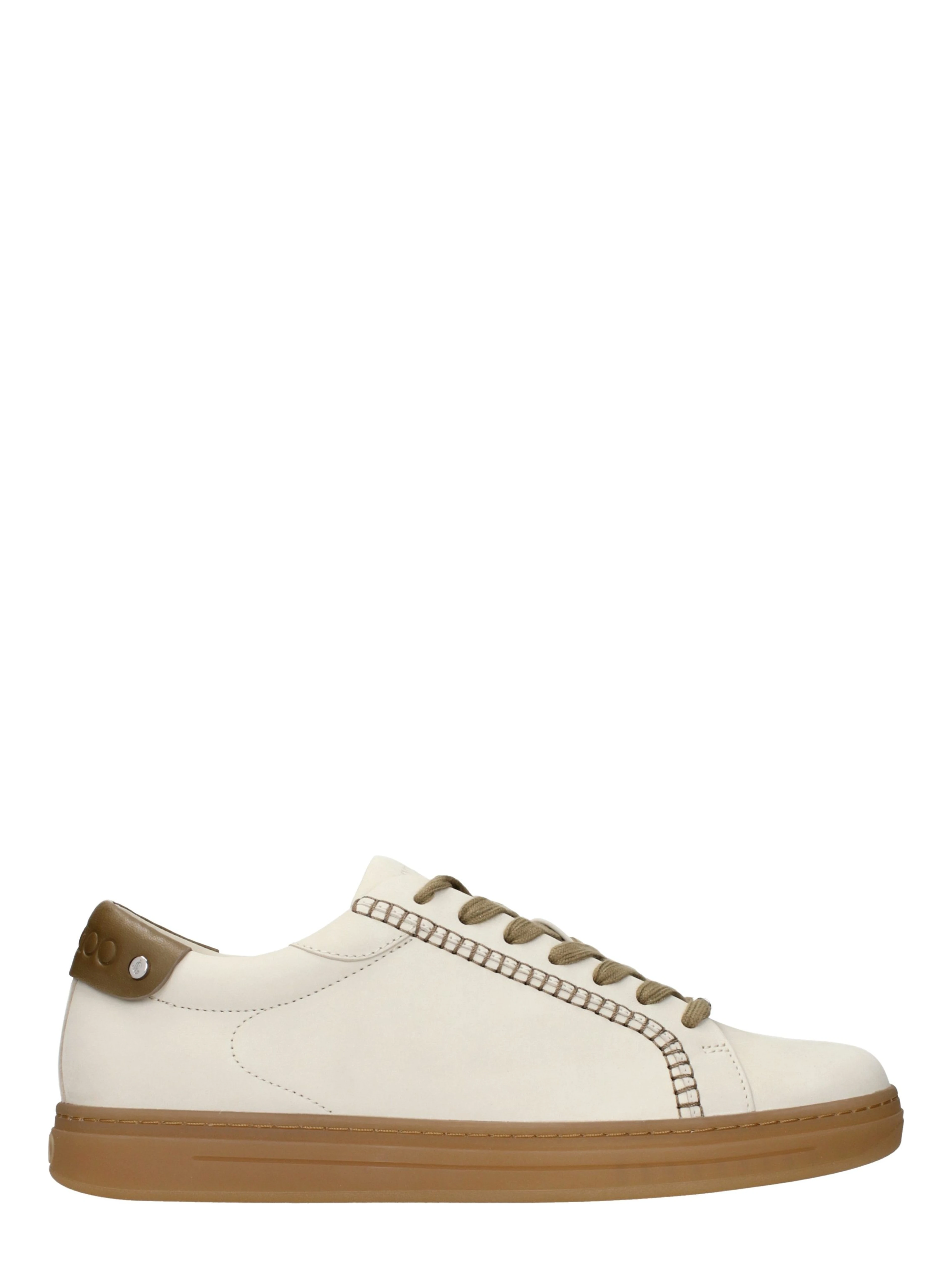Beige Leather Sneakers