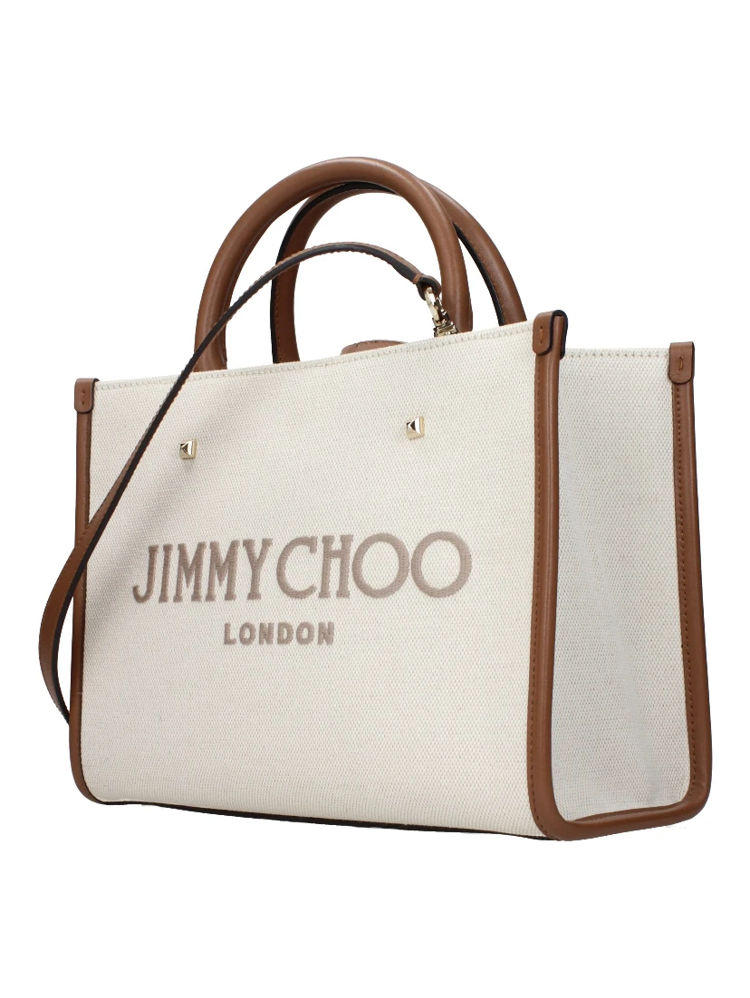 Beige Fabric Handbag