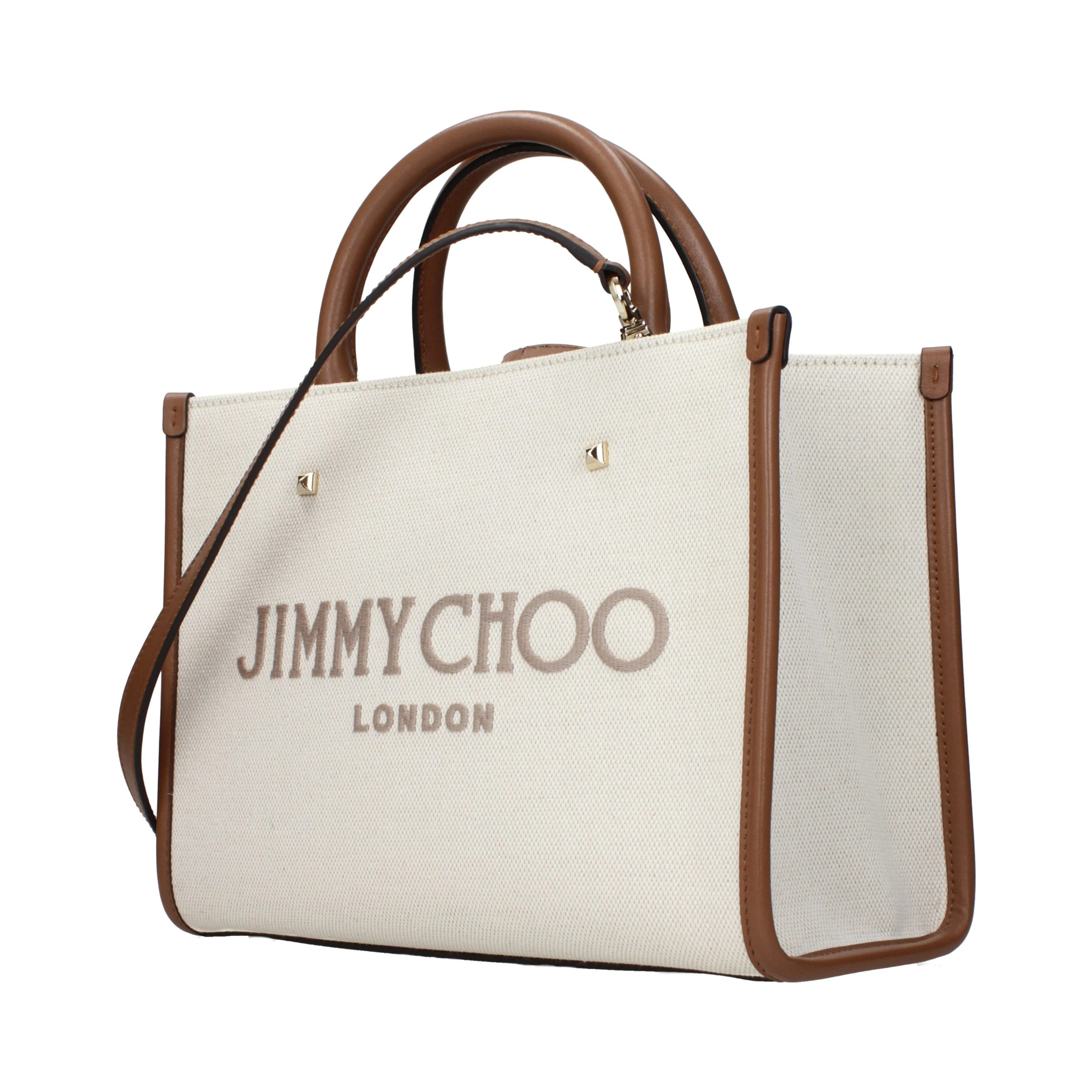 Beige Fabric Handbag