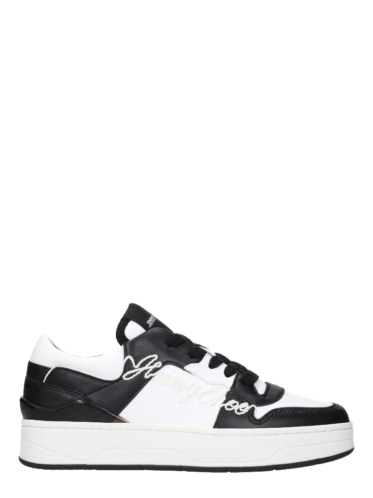 Black Leather Low Top Sneakers