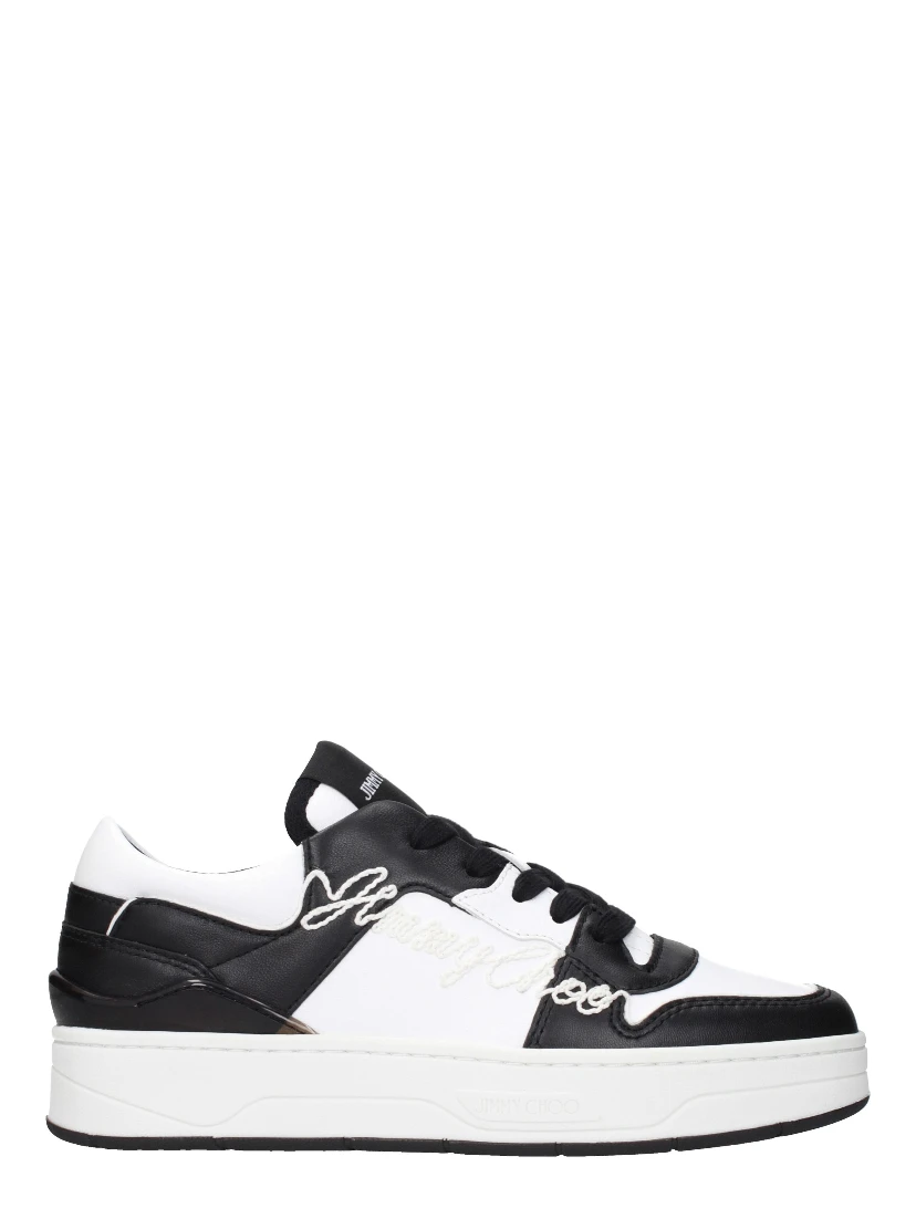 Black Leather Low Top Sneakers