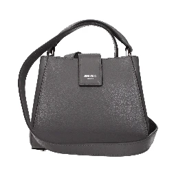 Gray Leather Handbag