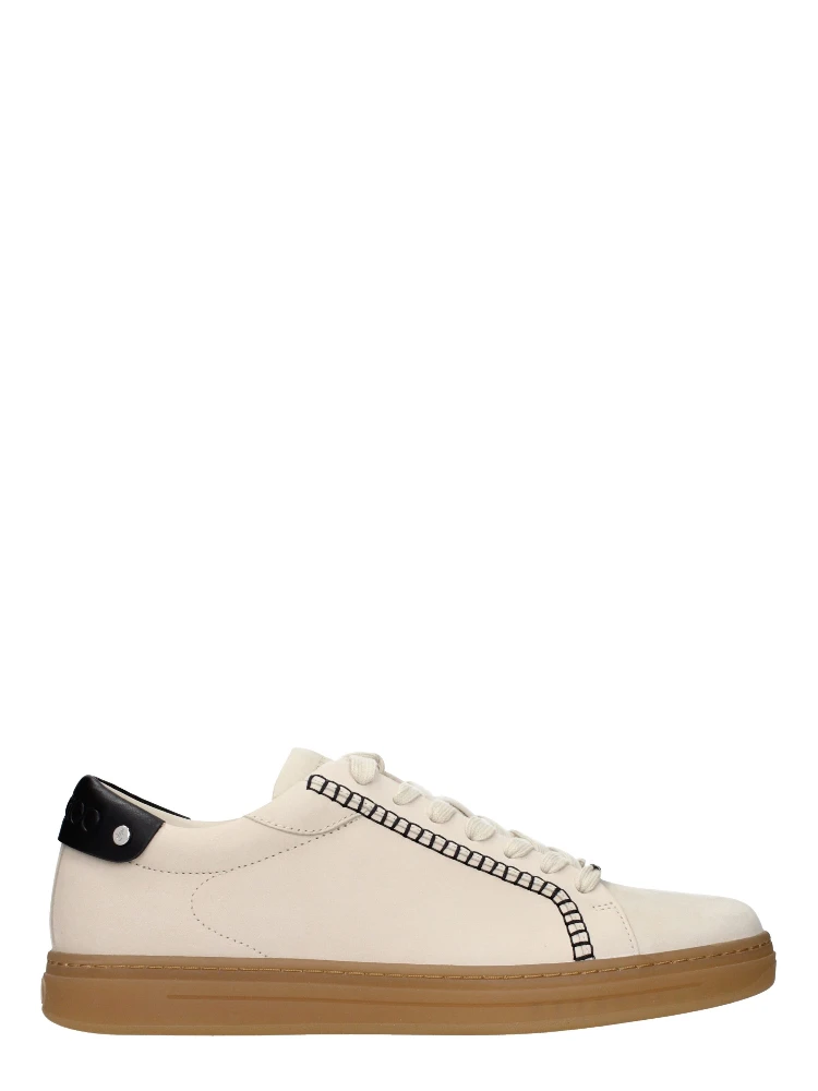 Beige Leather Sneakers
