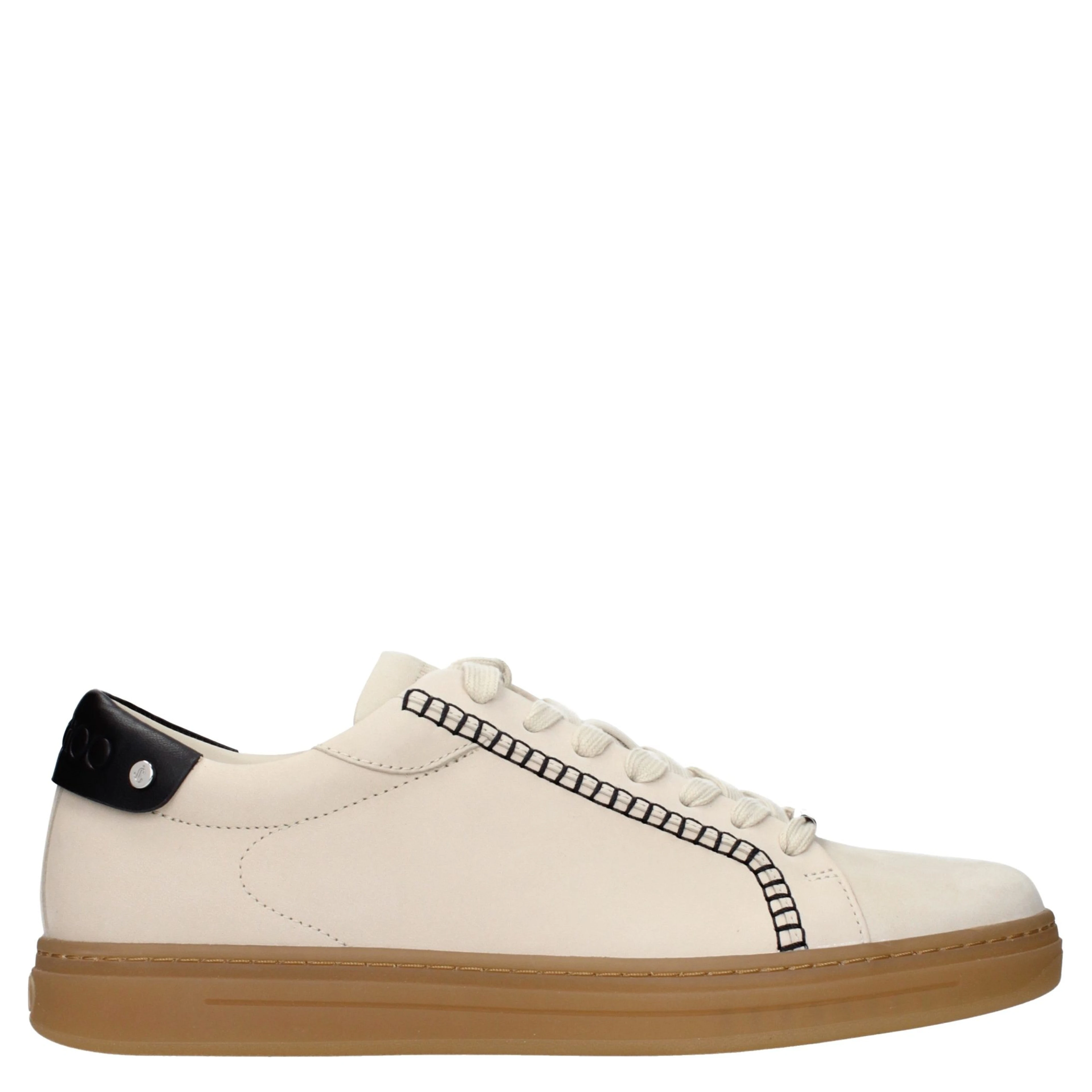 Beige Leather Sneakers
