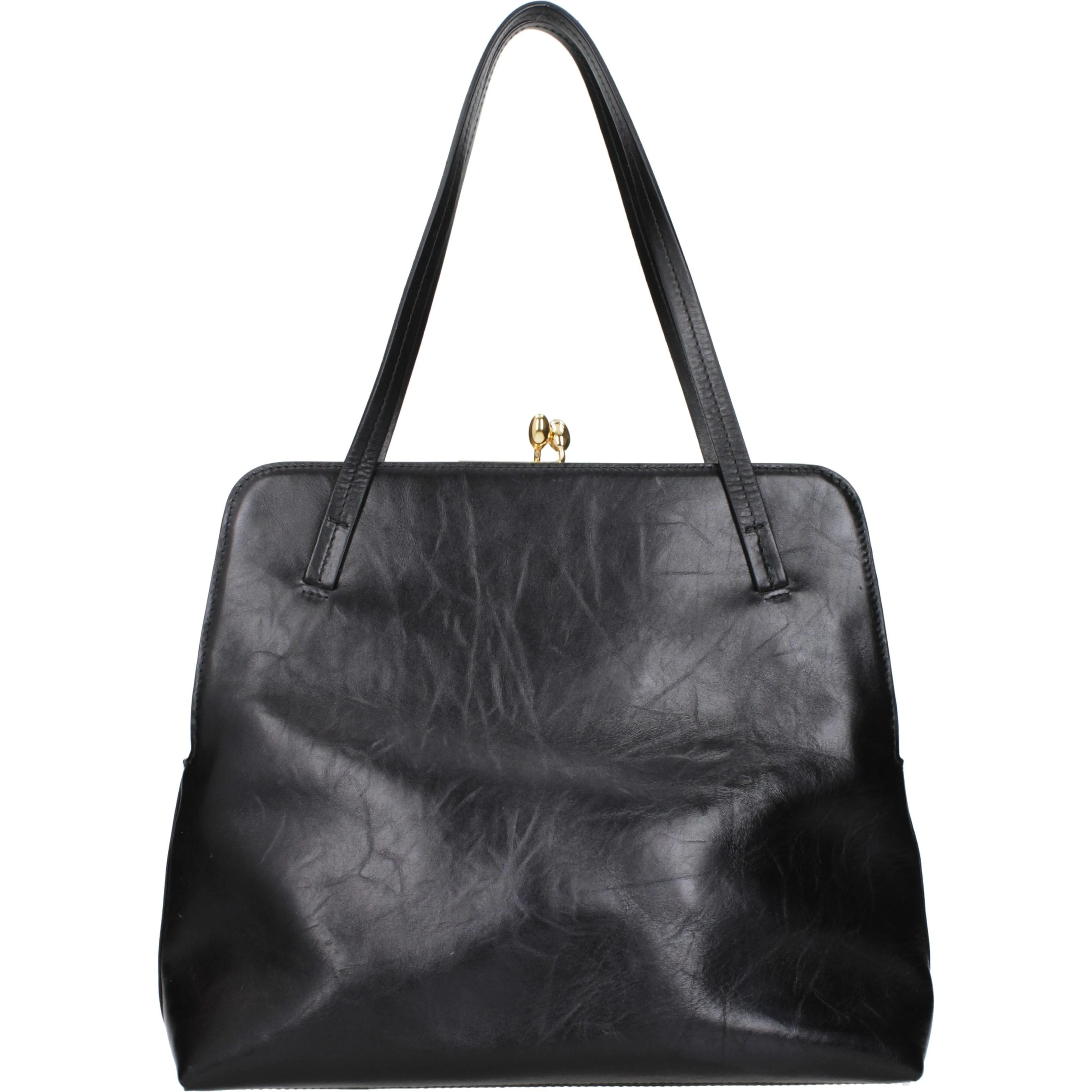 Black Leather Shoulder Bag