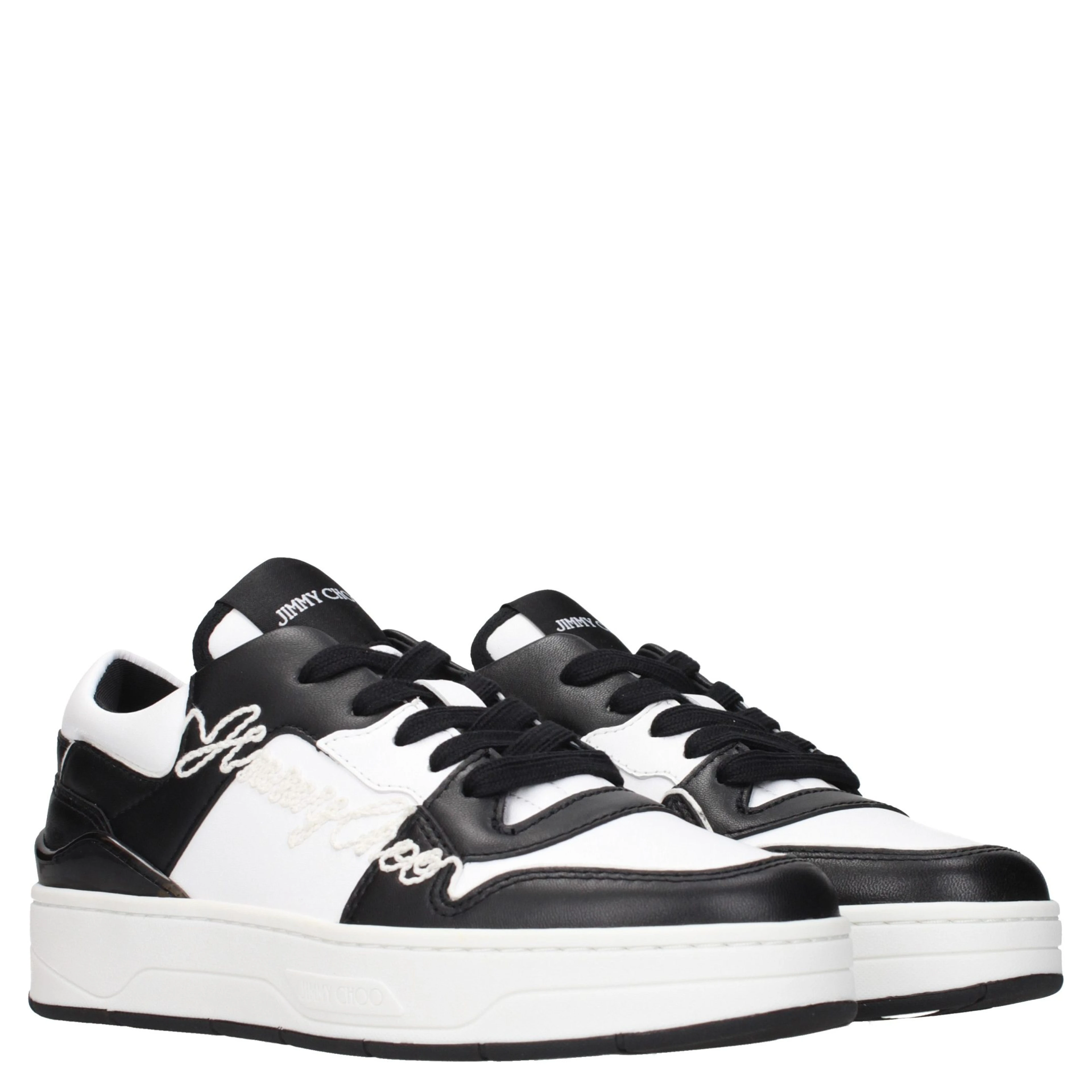Black Leather Low Top Sneakers