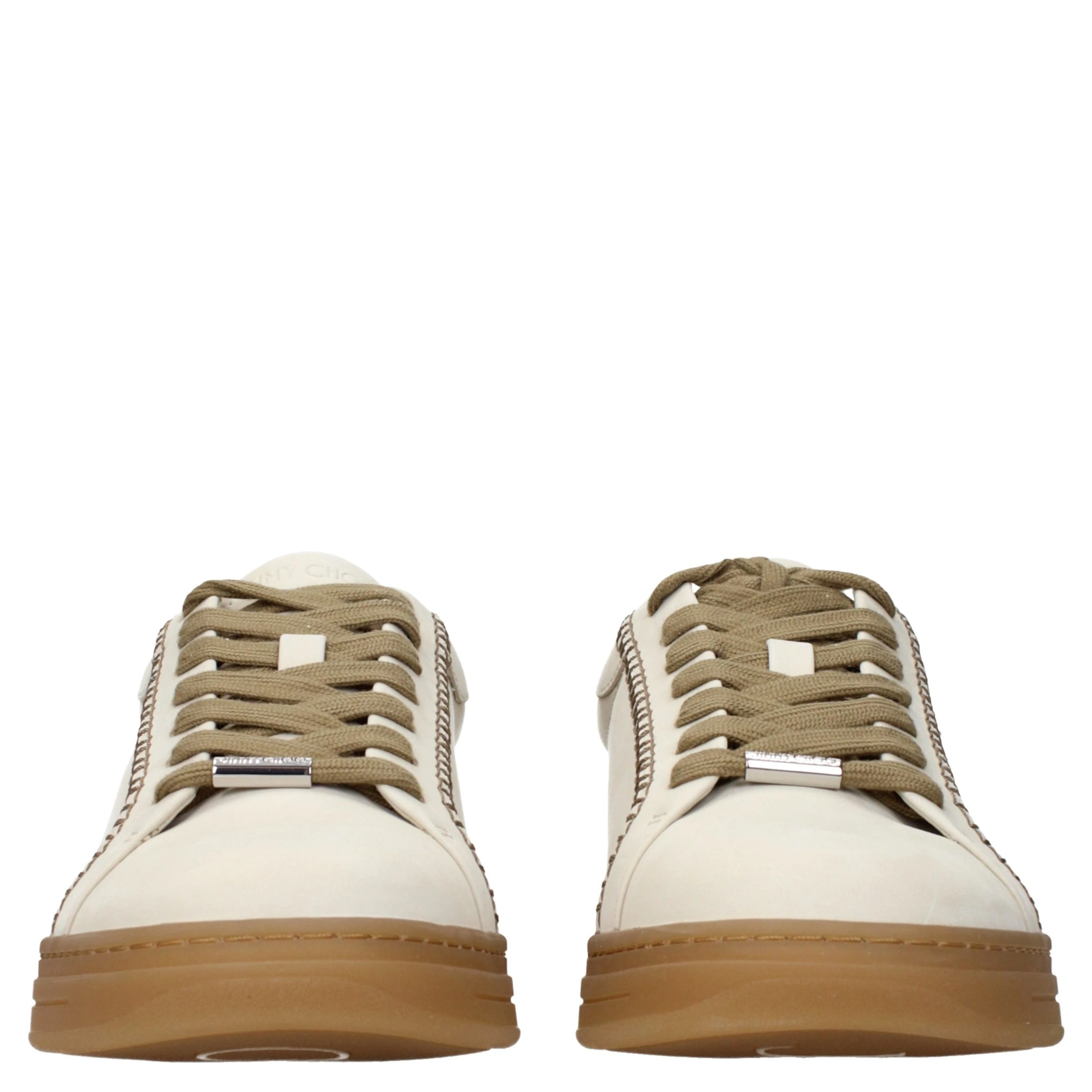 Beige Leather Sneakers