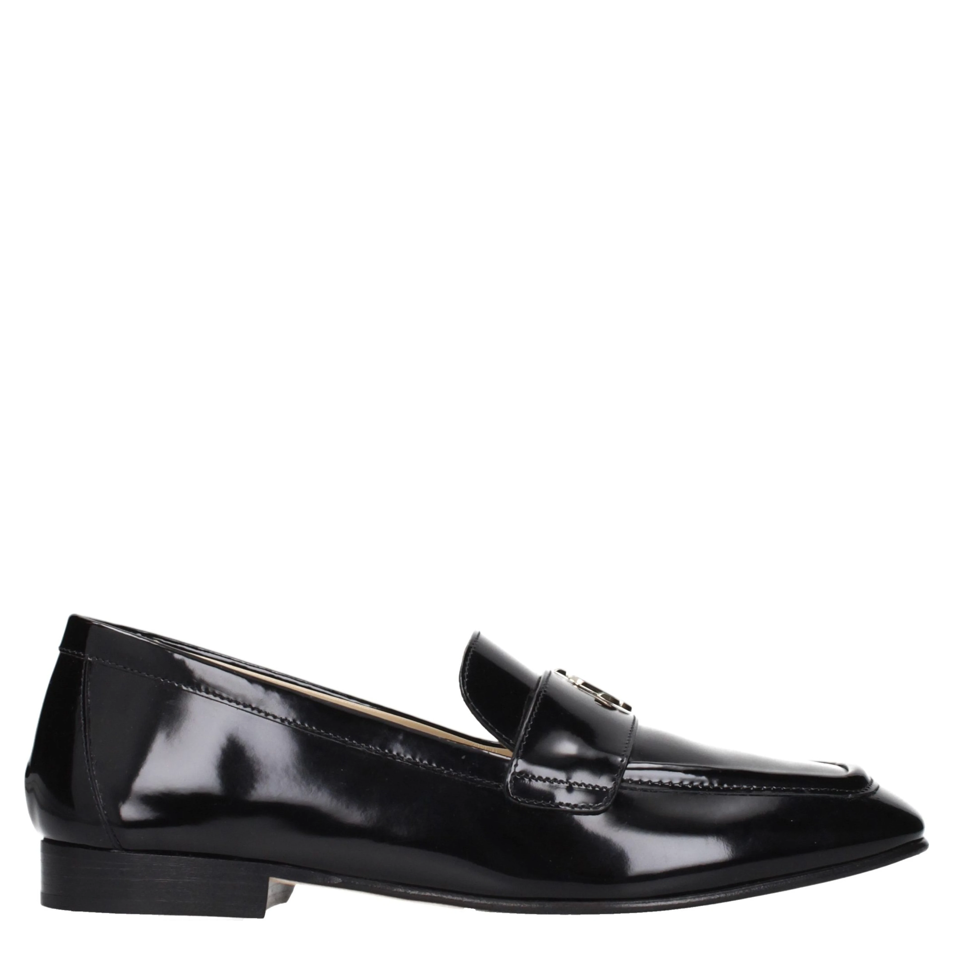 Black Leather Slip-On Loafers
