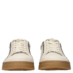 Beige Leather Sneakers