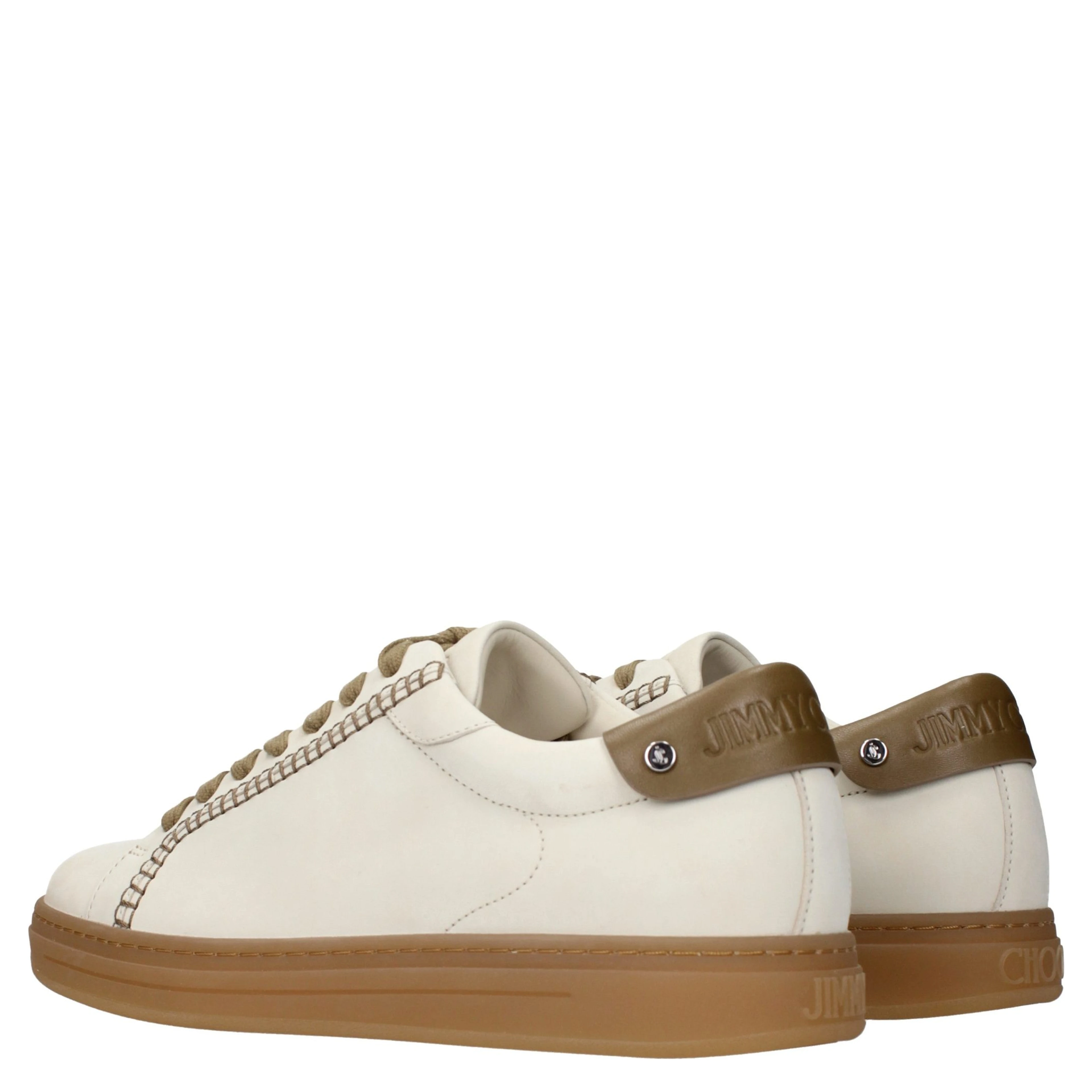 Beige Leather Sneakers