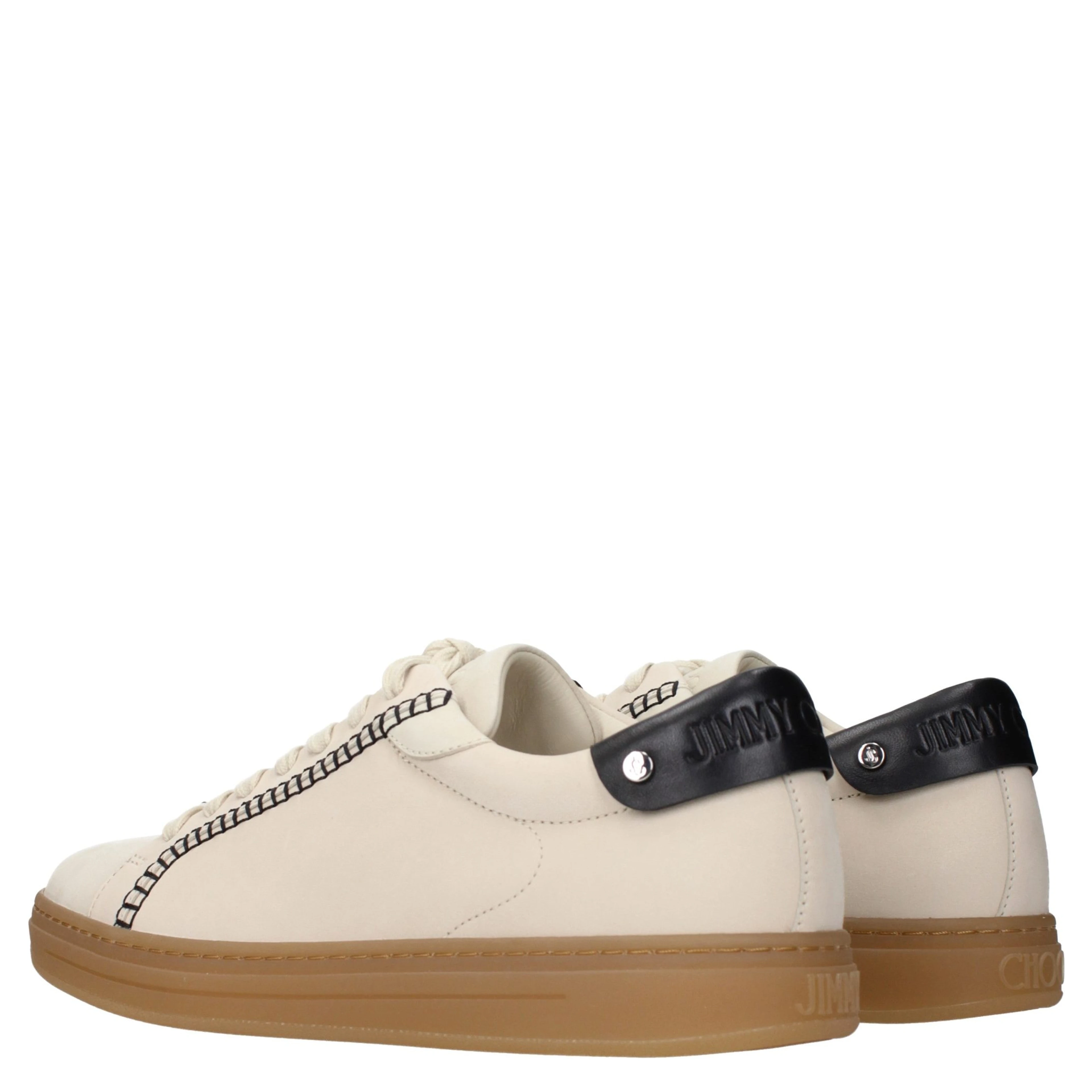 Beige Leather Sneakers