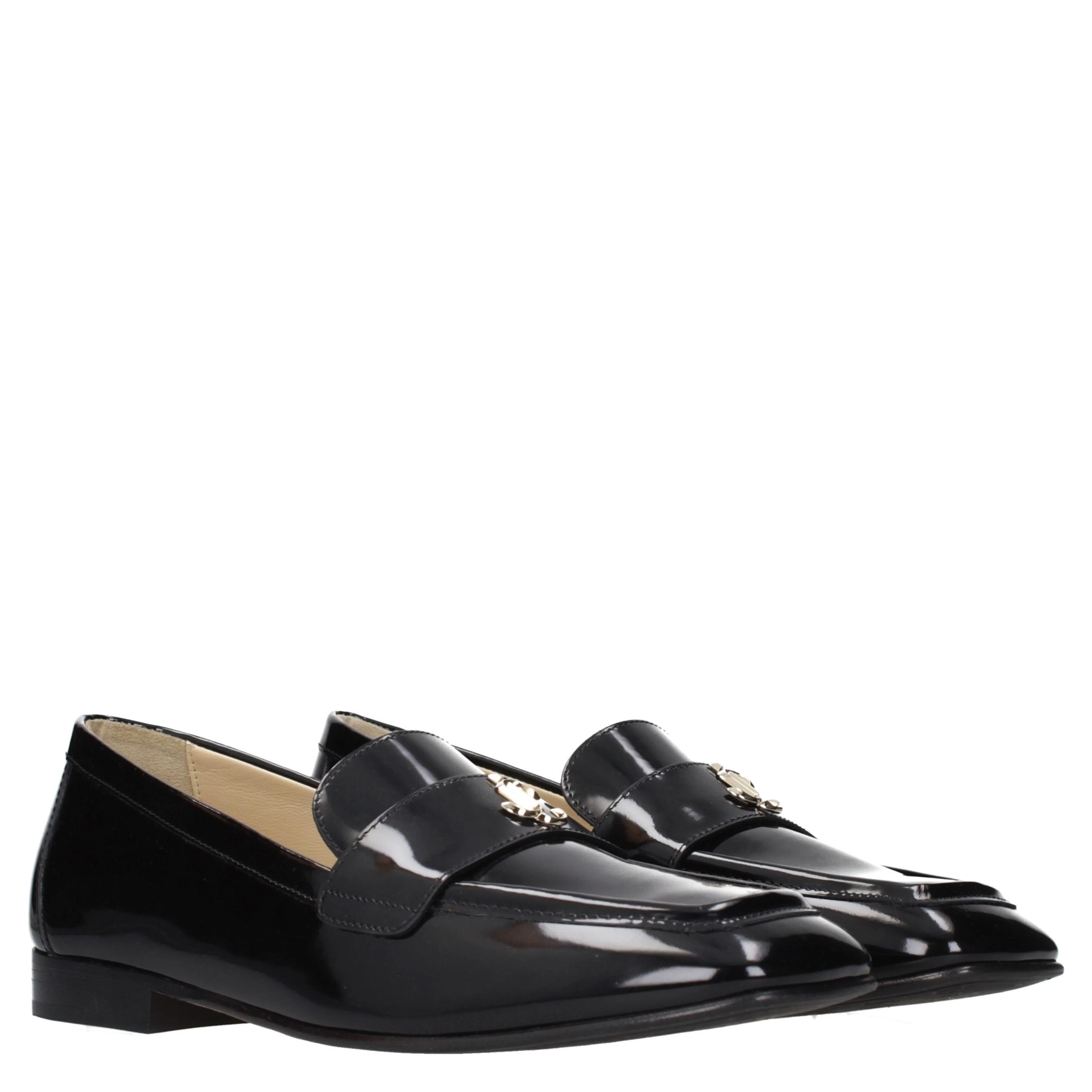 Black Leather Slip-On Loafers
