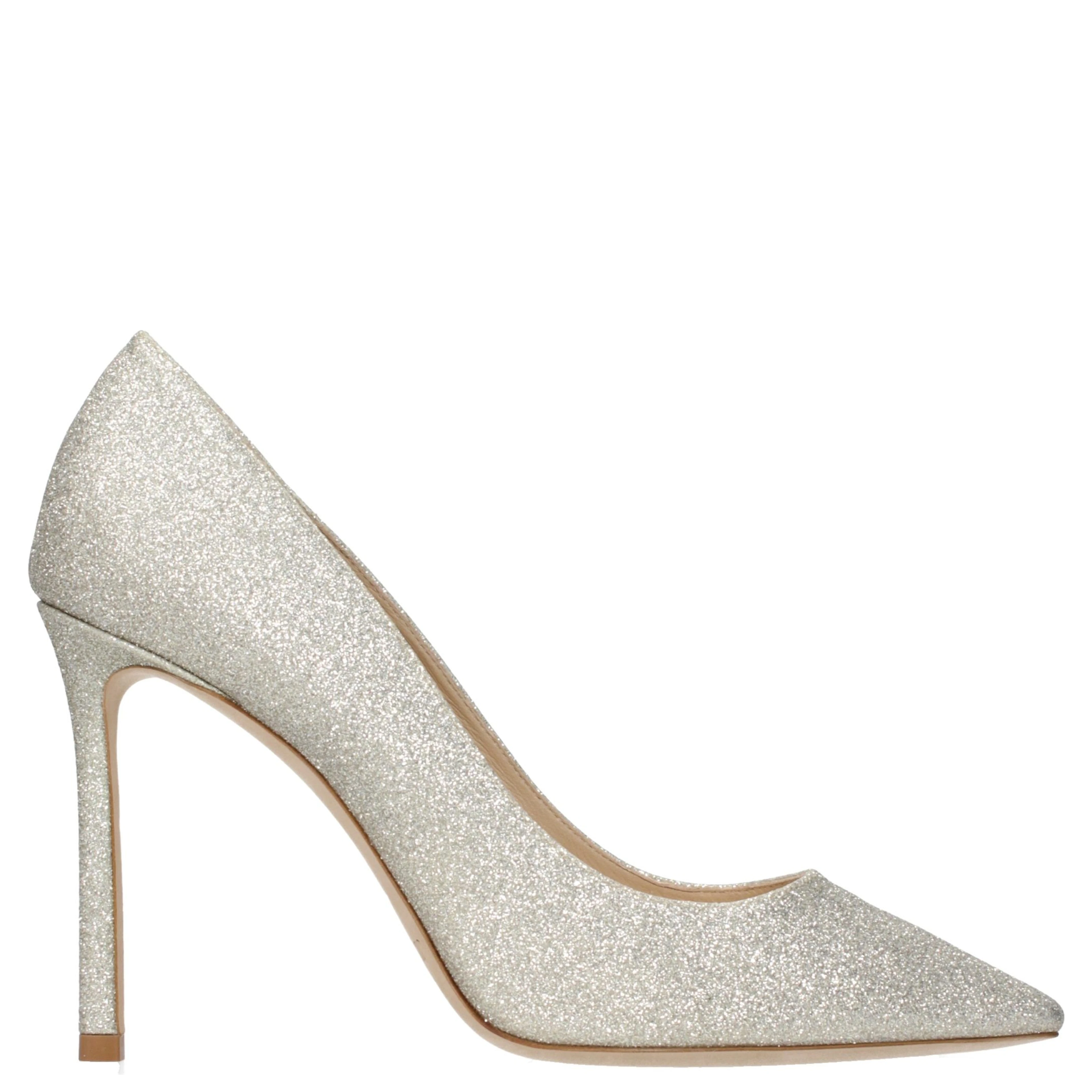 Gold Plastic High Heel Pumps
