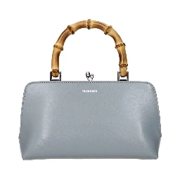 Gray Leather Handbag
