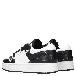 Black Leather Low Top Sneakers