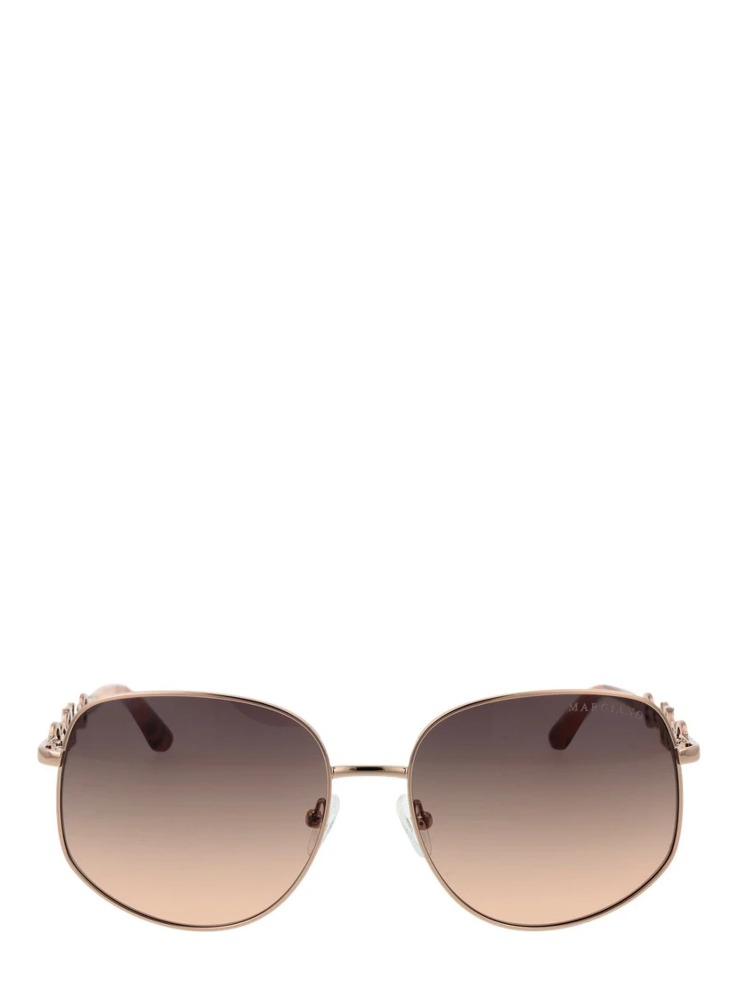 Rose Gold Metal Sunglasses