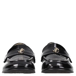 Black Leather Slip-On Loafers