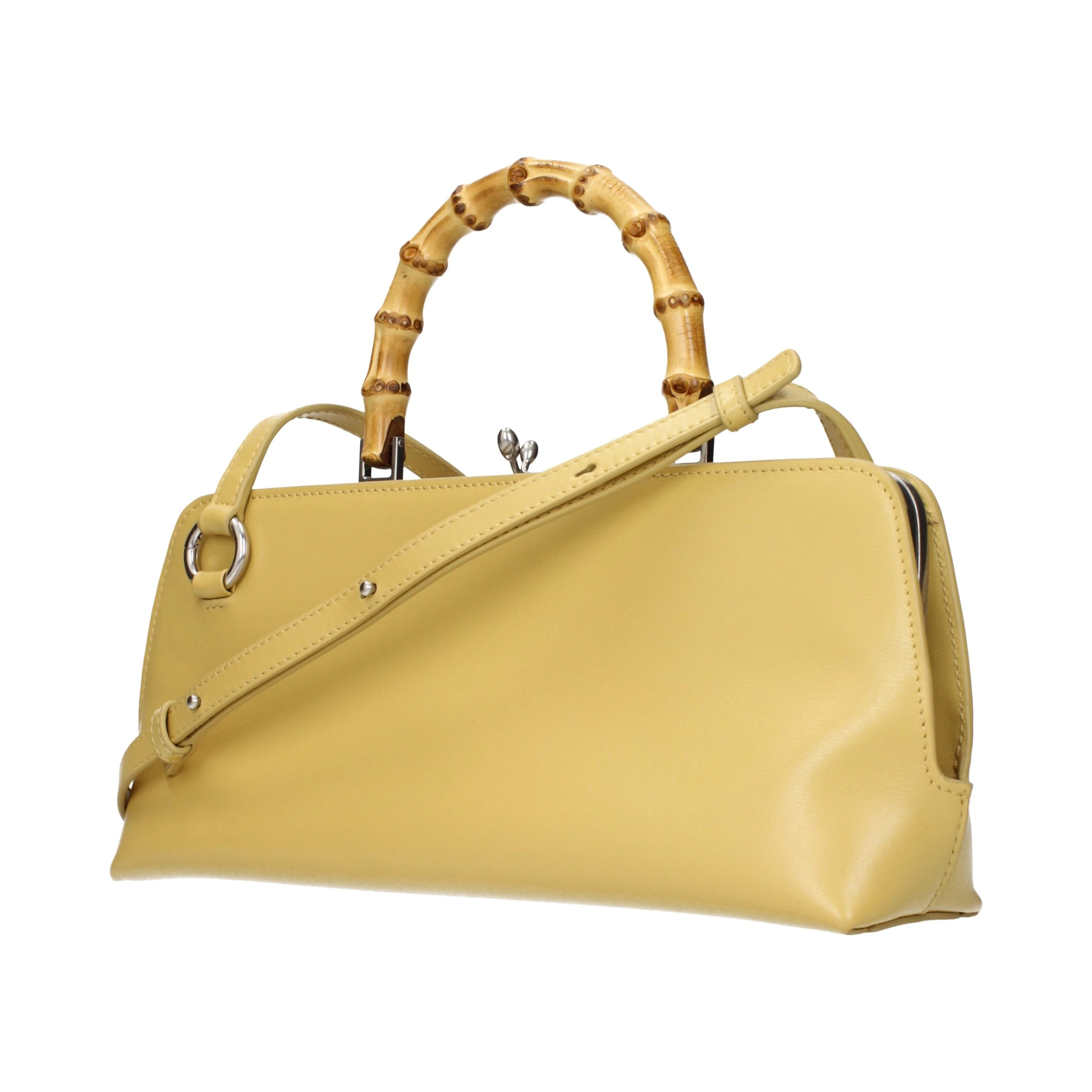 Yellow Leather Crossbody Bag