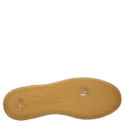 Beige Leather Low Top Sneakers