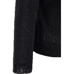 Black Virgin Wool Cardigan