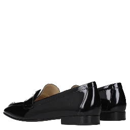 Black Leather Slip-On Loafers