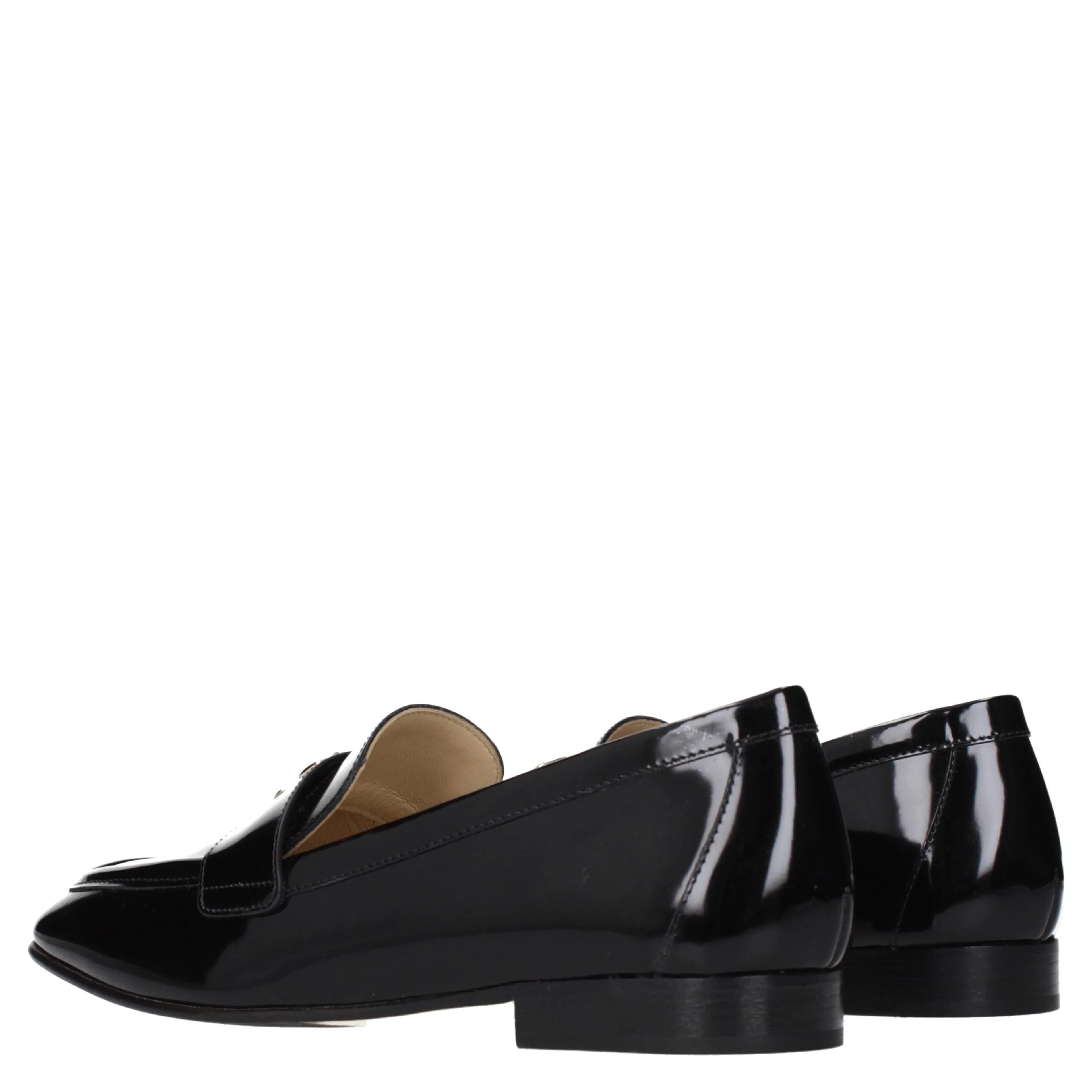 Black Leather Slip-On Loafers