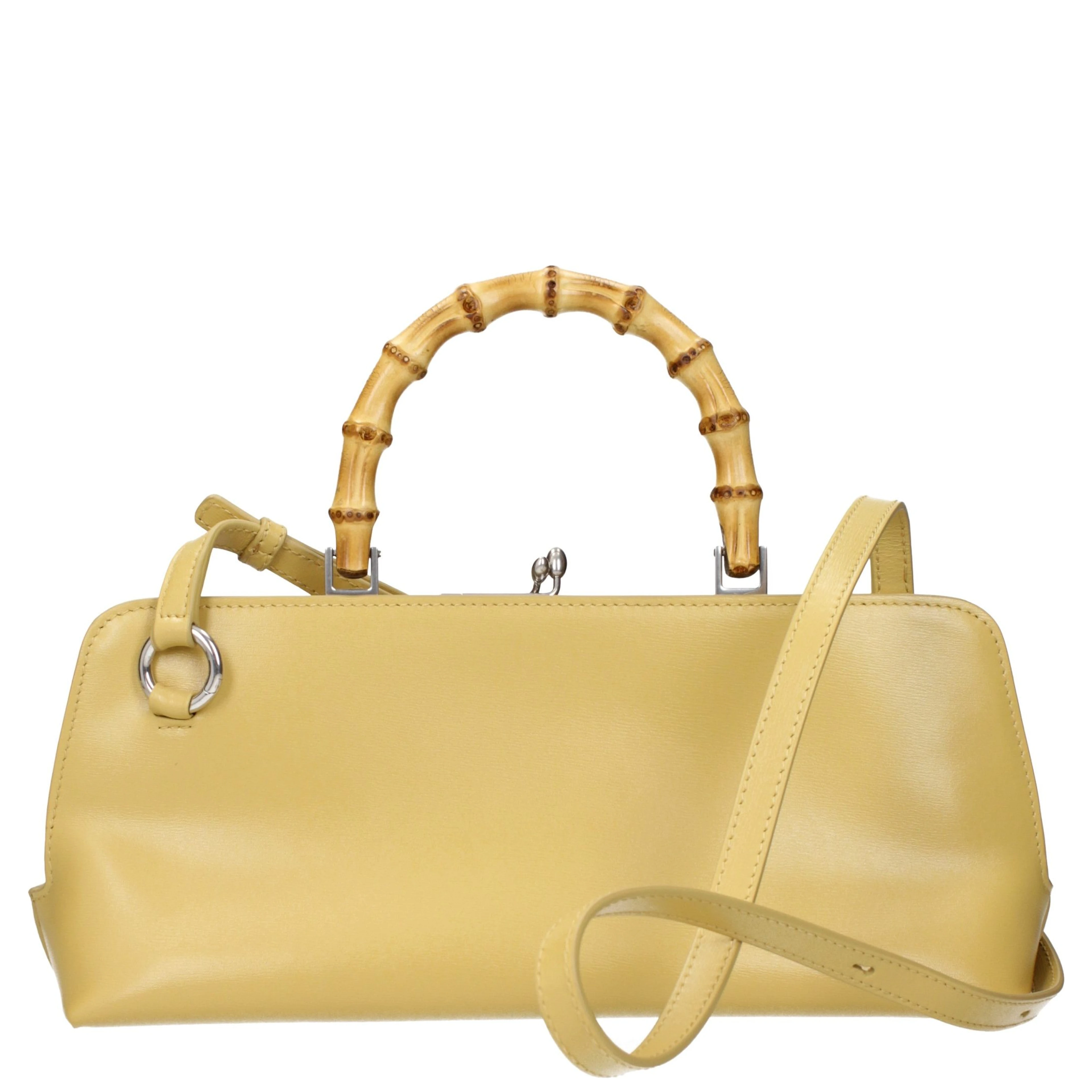 Yellow Leather Crossbody Bag