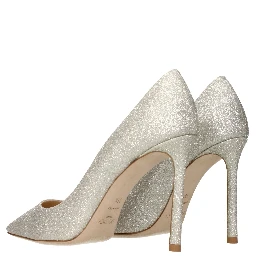 Gold Plastic High Heel Pumps