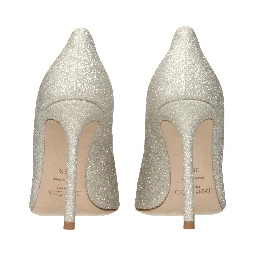 Gold Plastic High Heel Pumps