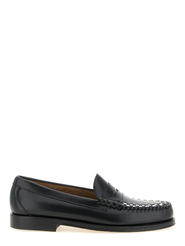 Bicolor Cowhide Slip-On Loafers
