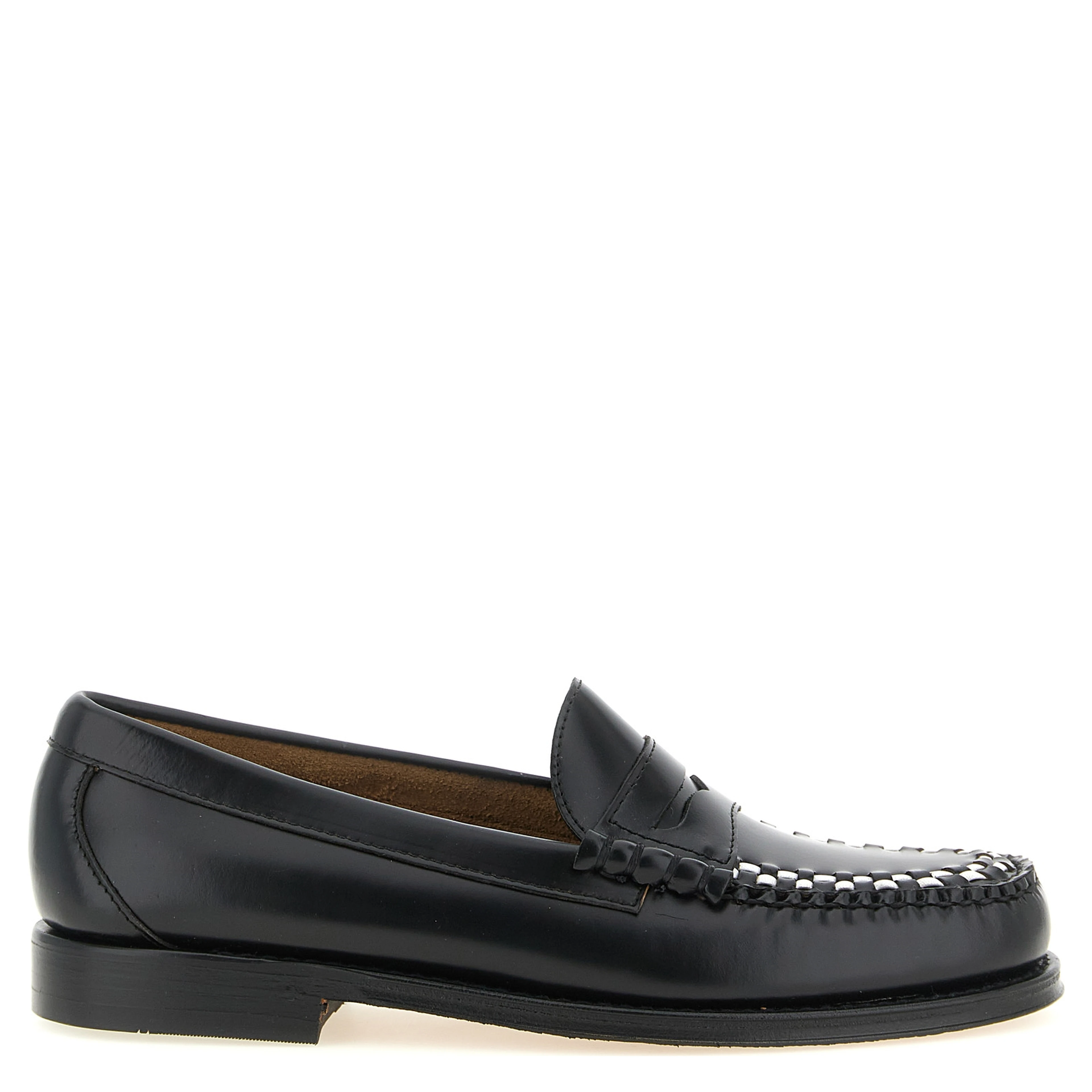 Bicolor Cowhide Slip-On Loafers