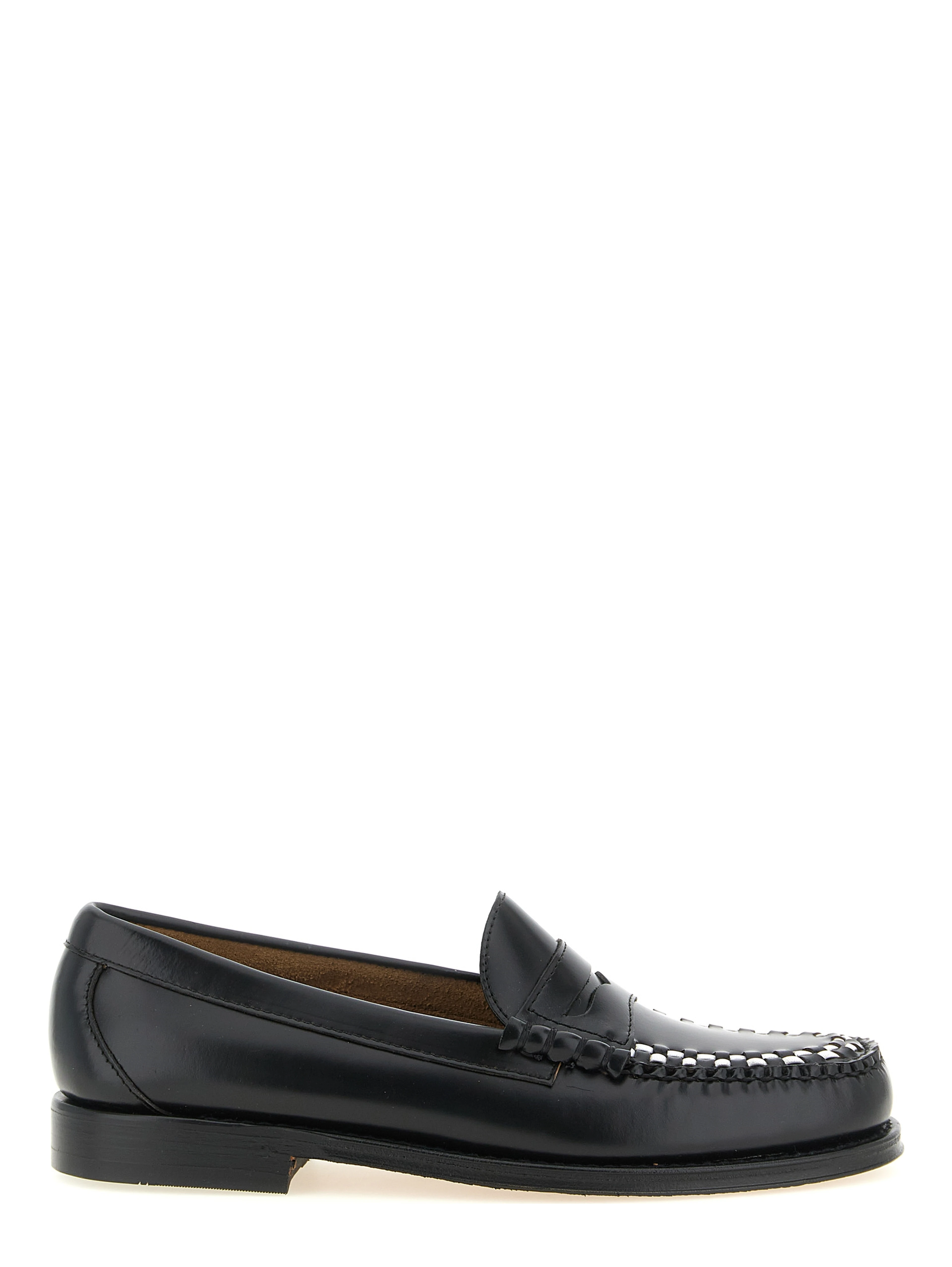 Bicolor Cowhide Slip-On Loafers