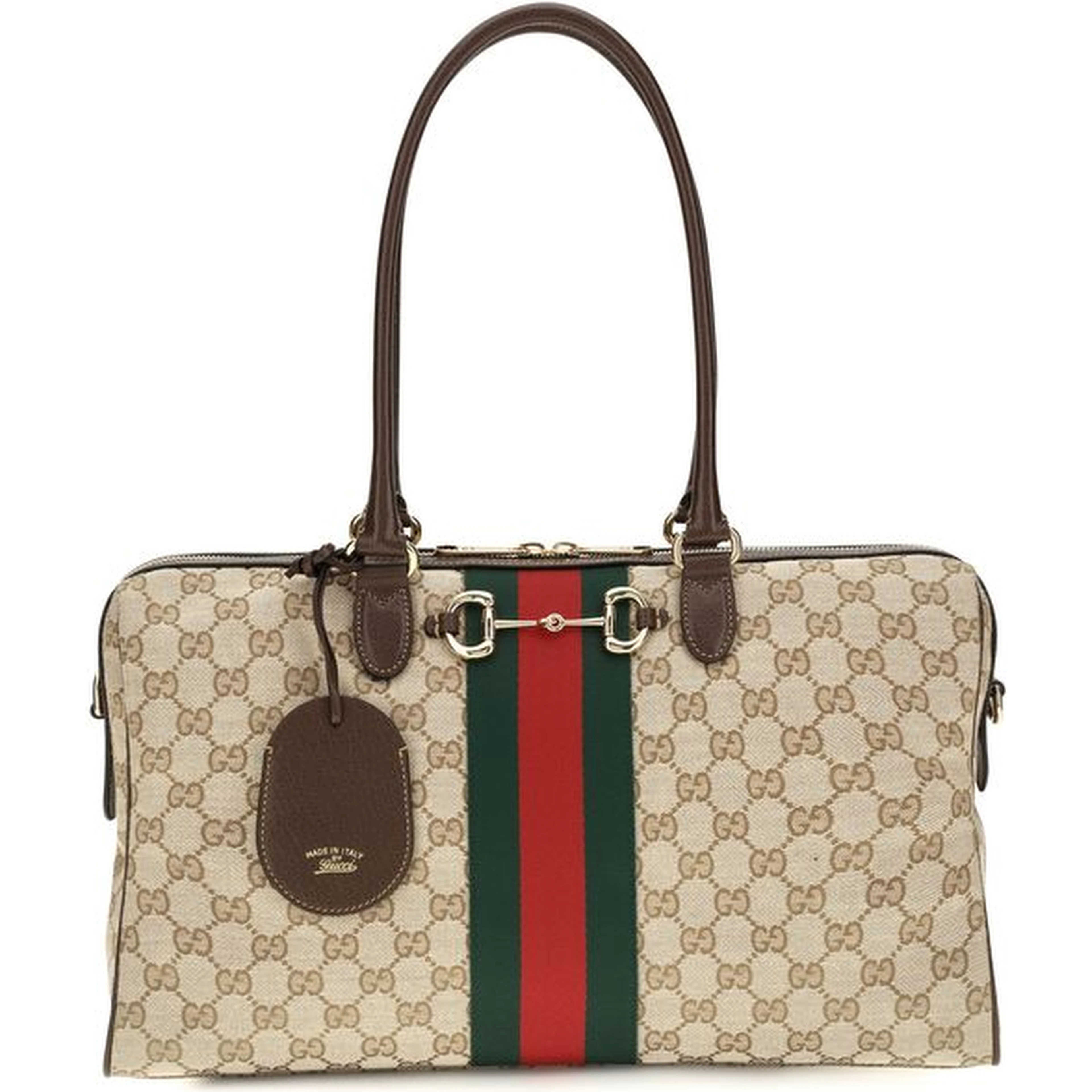 Beige Fabric Handbag