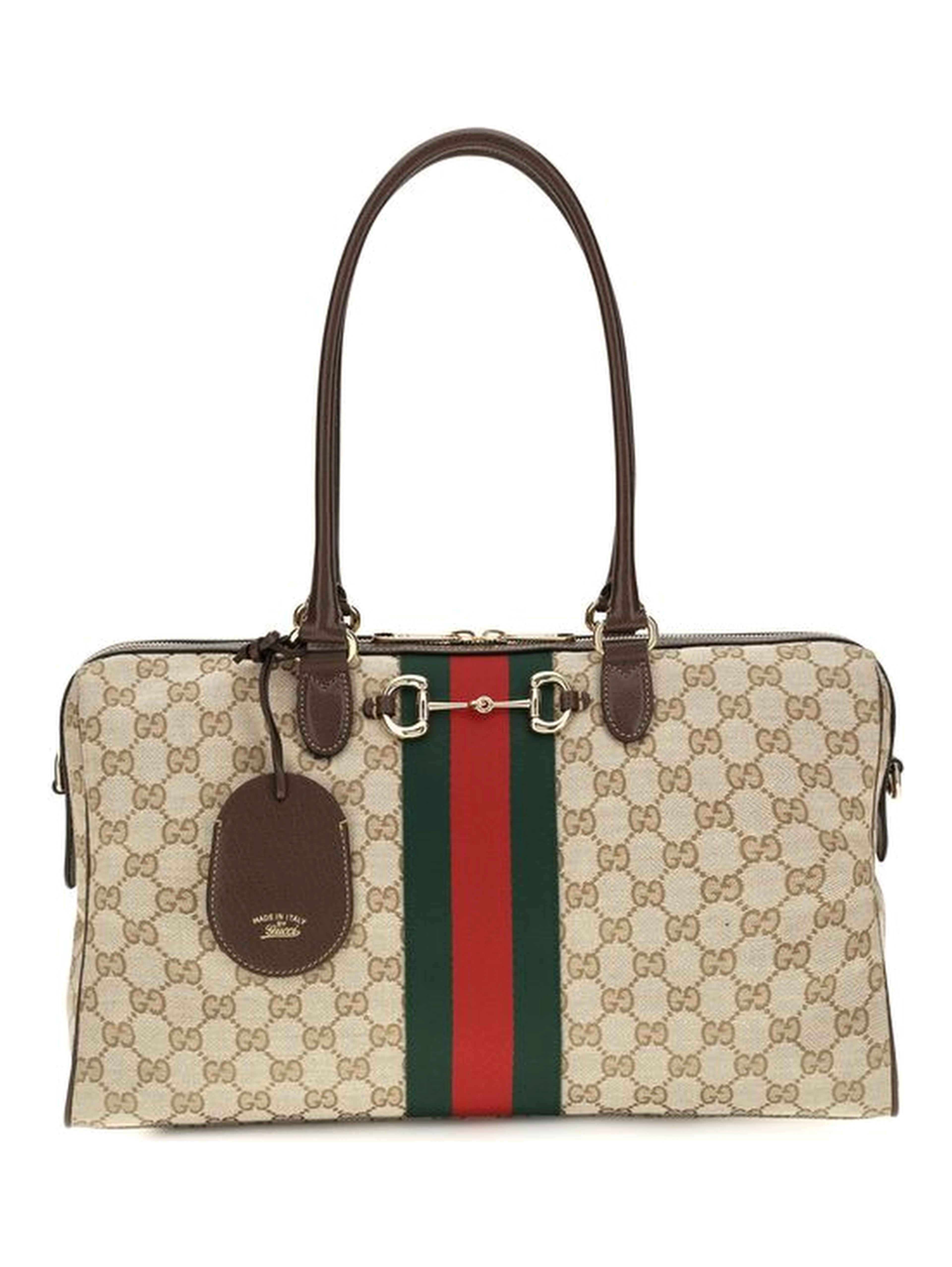 Beige Fabric Handbag