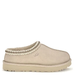 Beige Leather Mules