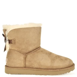 Beige Leather Ankle Boots