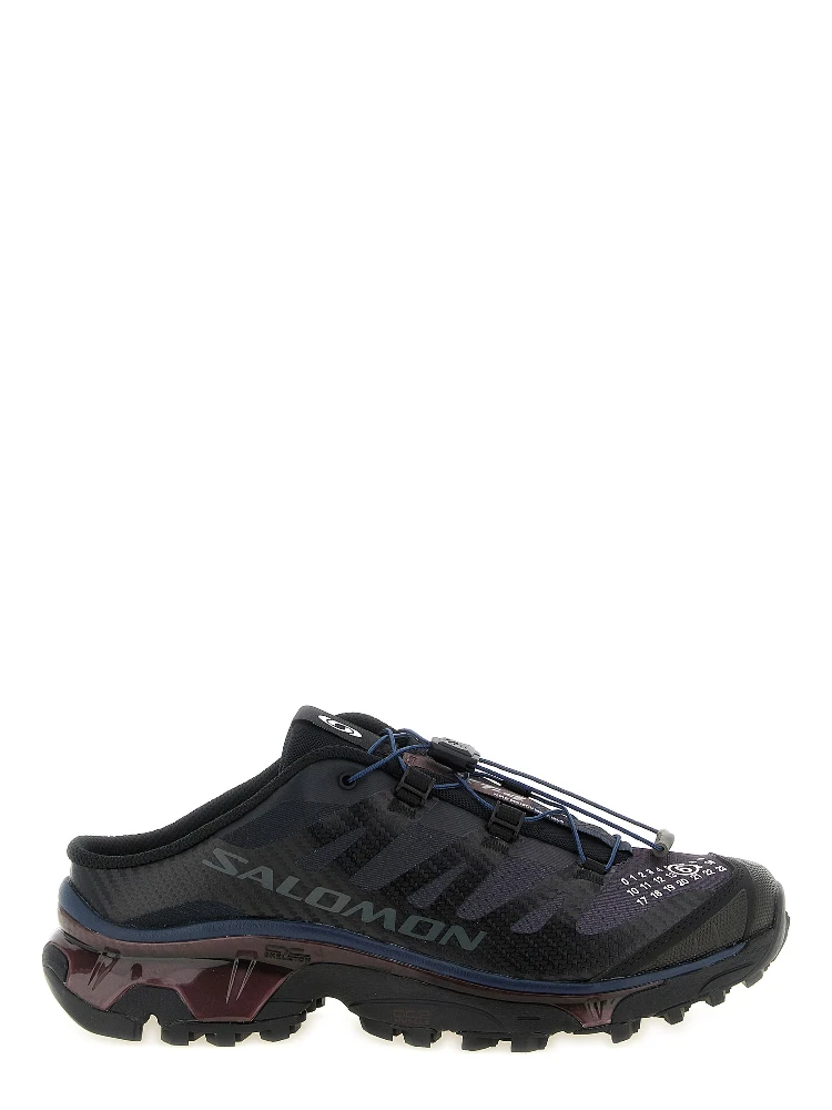 Black Polyester Athletic Sneakers