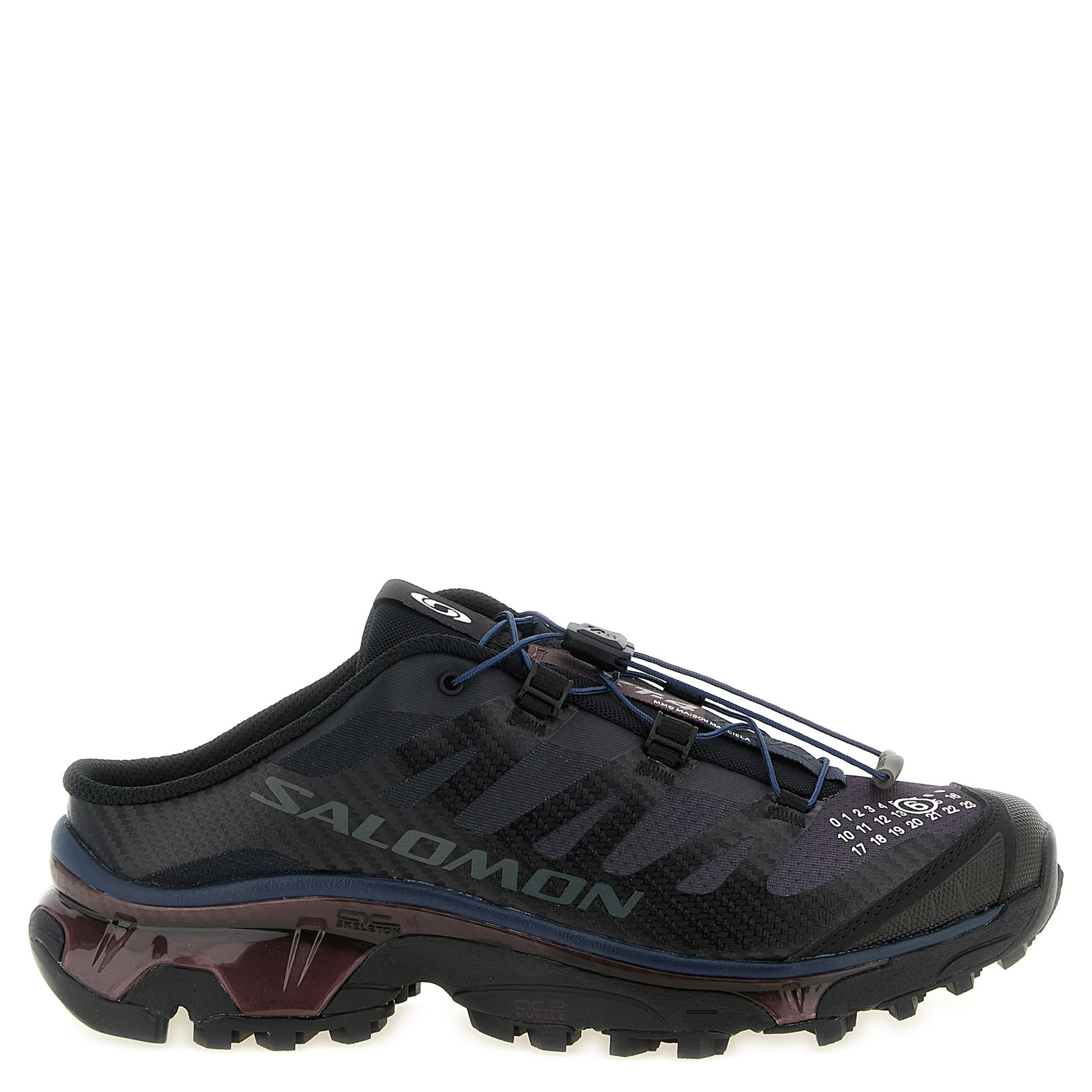 Black Polyester Athletic Sneakers