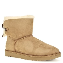 Beige Leather Ankle Boots