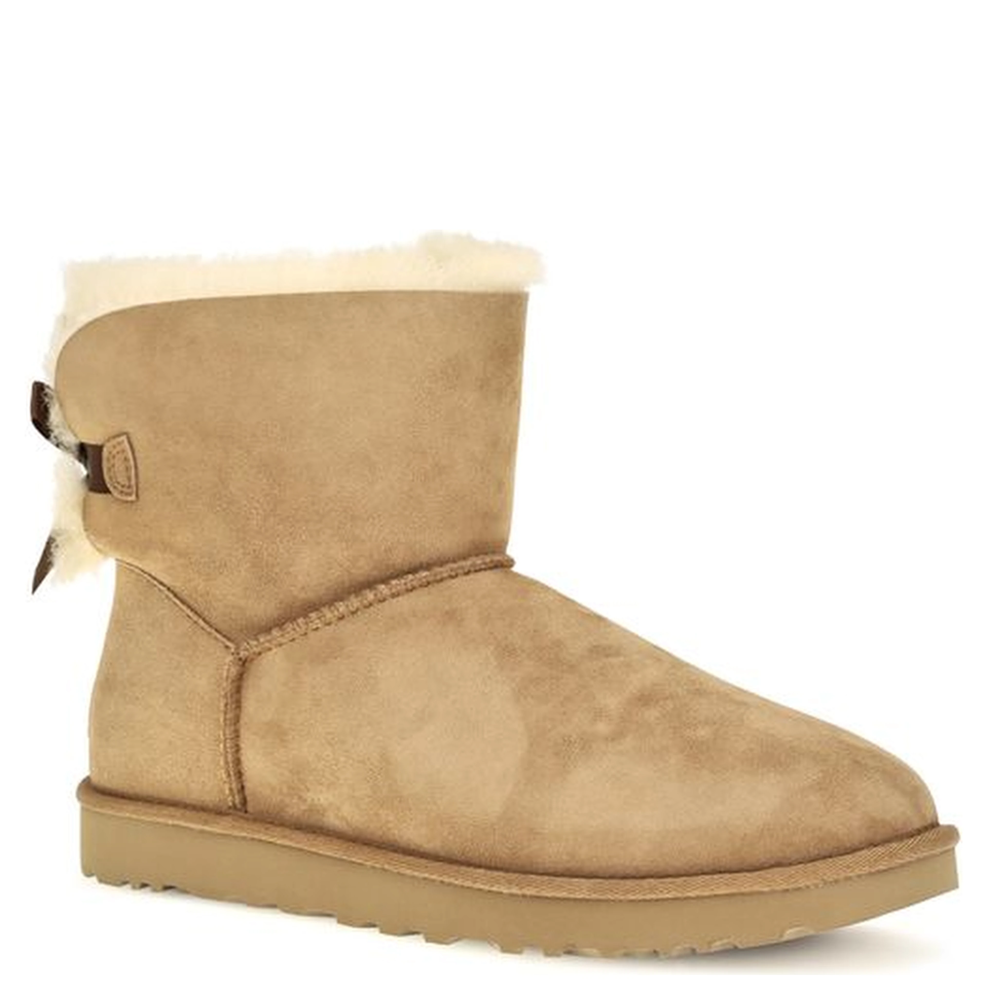 Beige Leather Ankle Boots