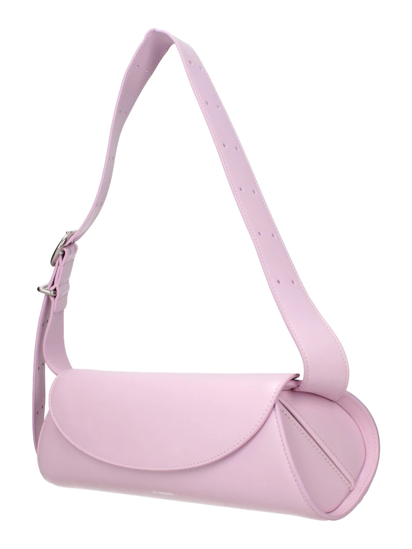 Pink Leather Crossbody Bag