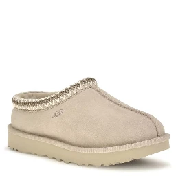 Beige Leather Mules