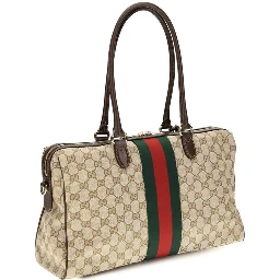 Beige Fabric Handbag