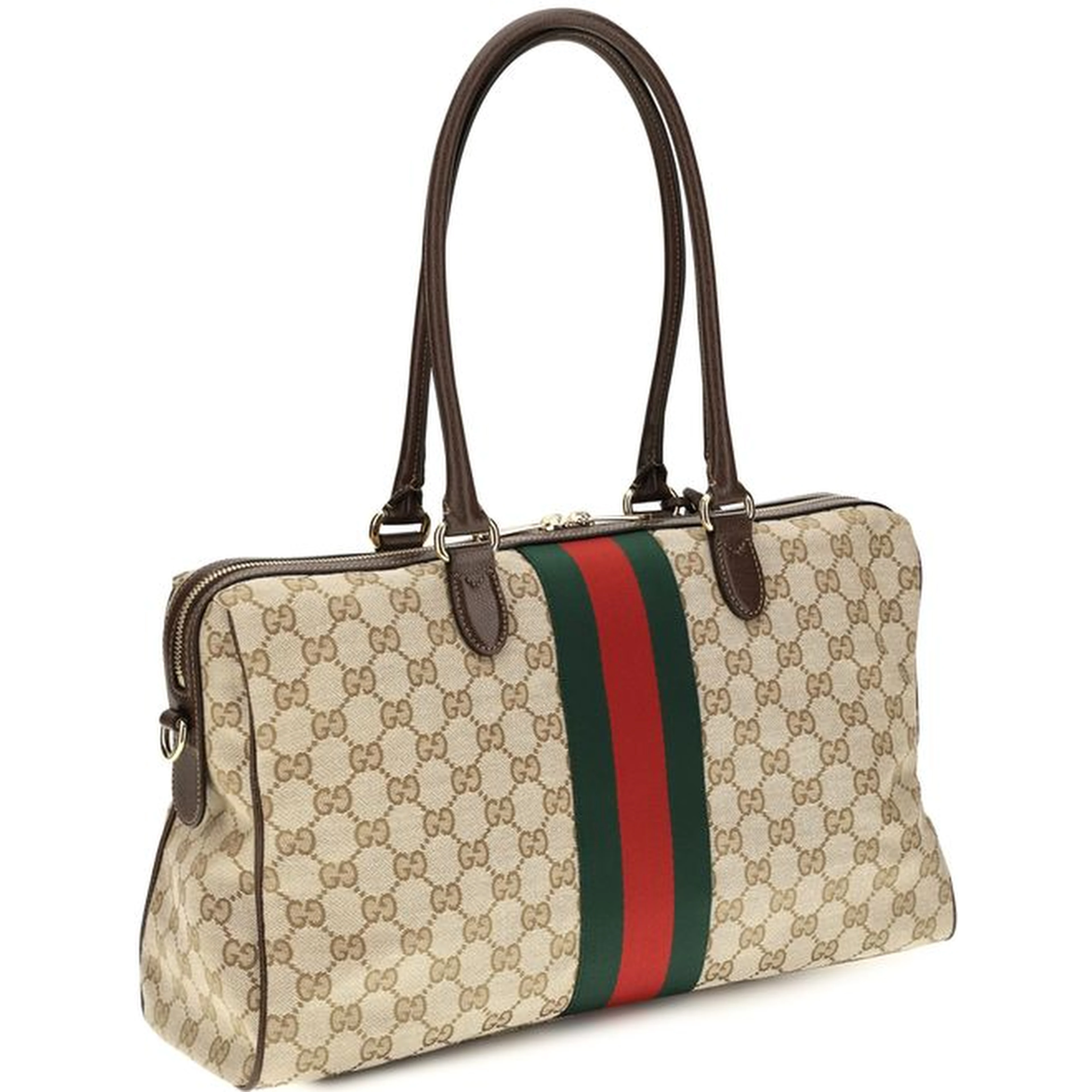 Beige Fabric Handbag