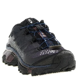 Black Polyester Athletic Sneakers