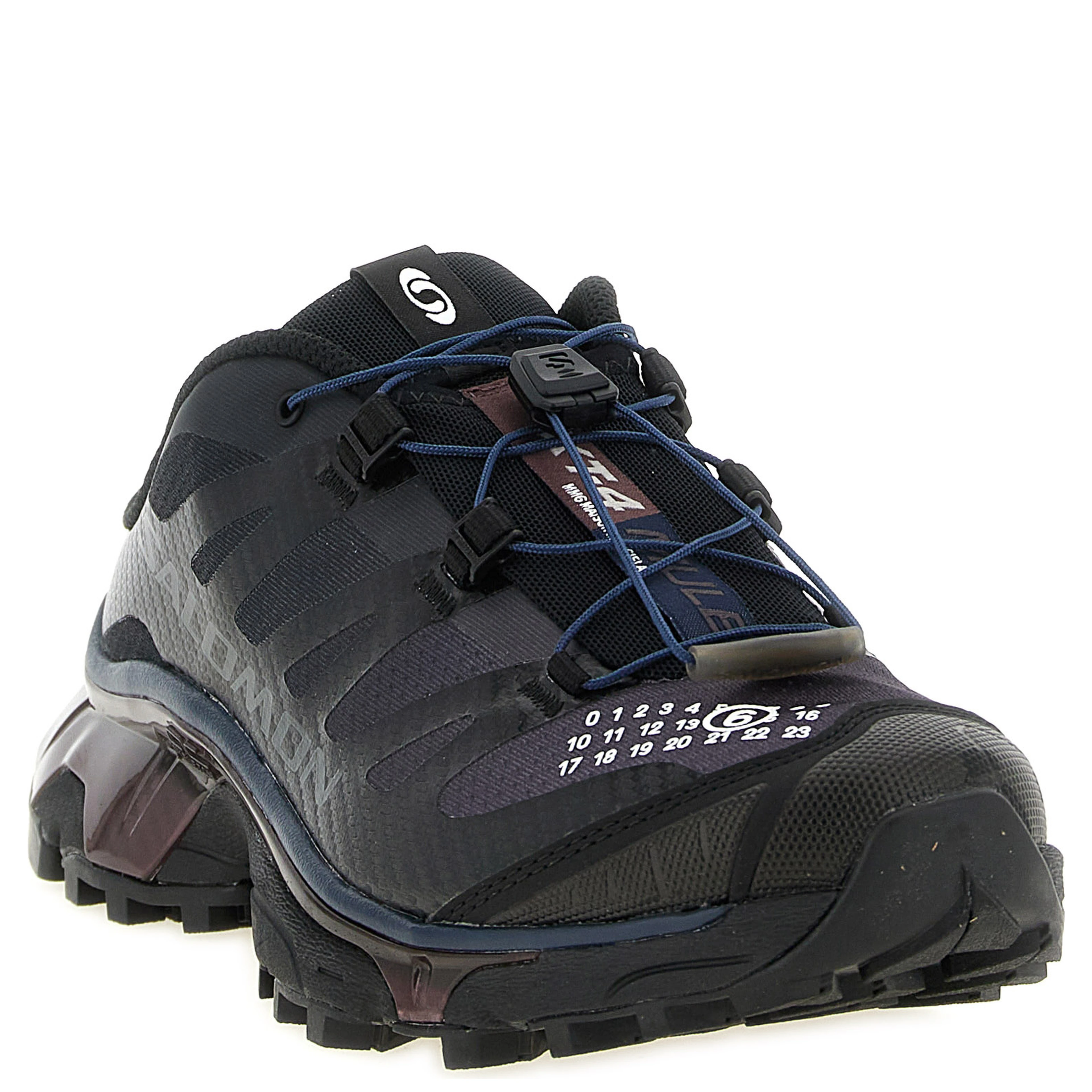 Black Polyester Athletic Sneakers