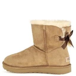 Beige Leather Ankle Boots
