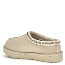 Beige Leather Mules