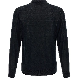 Blue Silk Cardigan