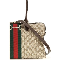 Beige Fabric Handbag